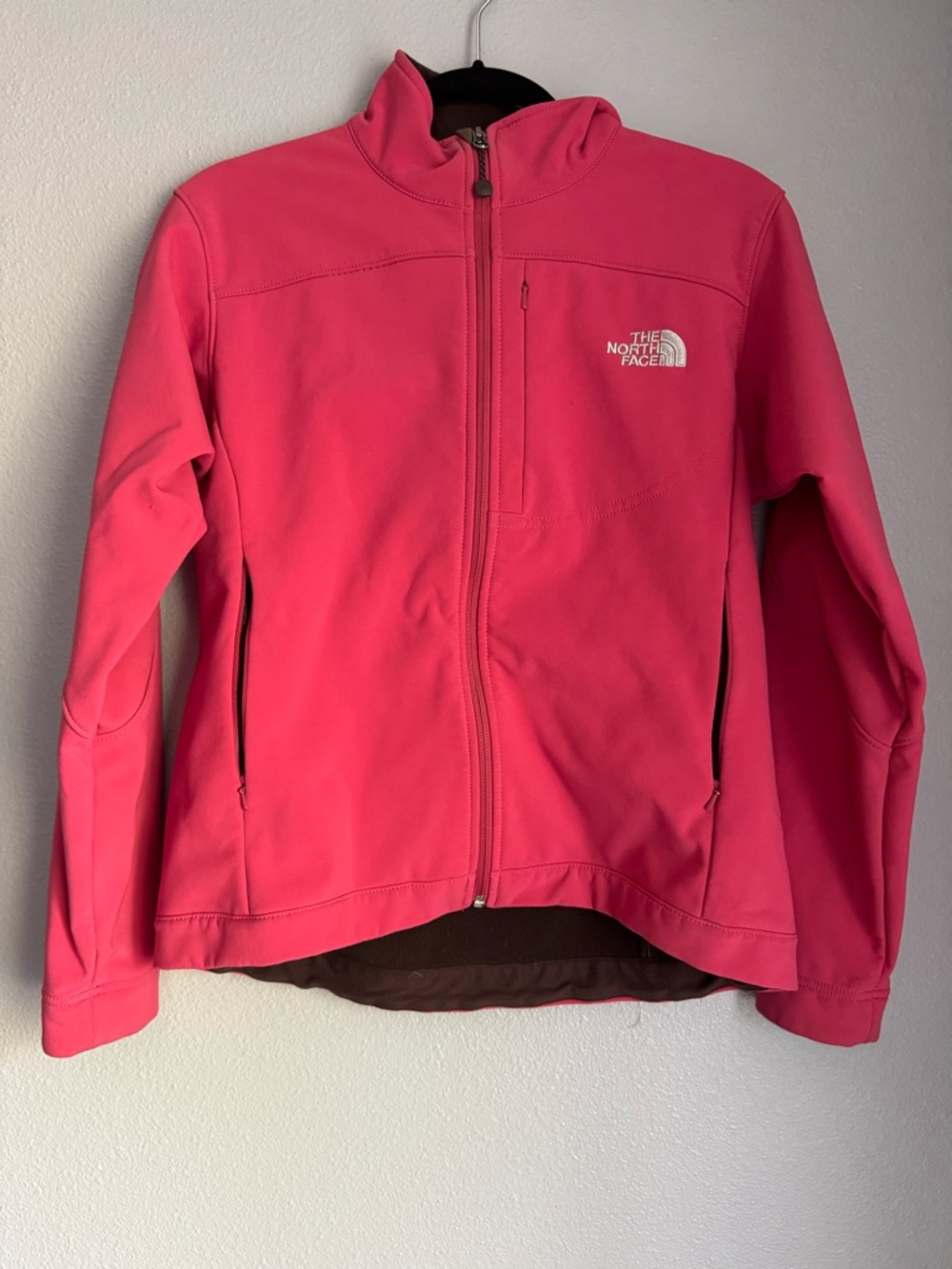 The North Face Pink Full-Zip Softshell Jacket
